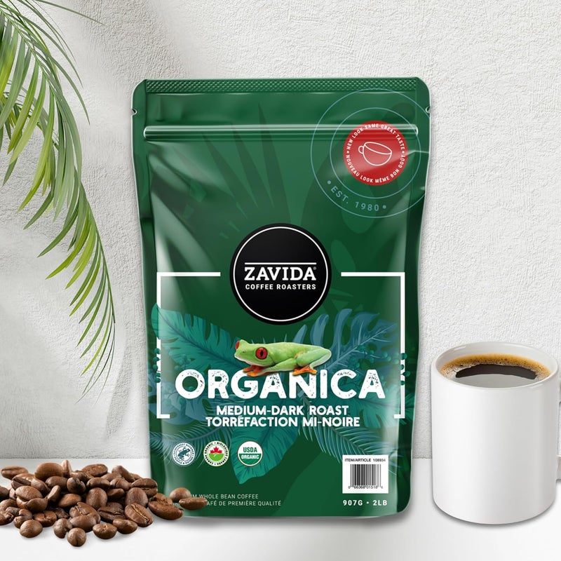 Zavida Organica Medium-Dark Roast Coffee Beans - Image 3